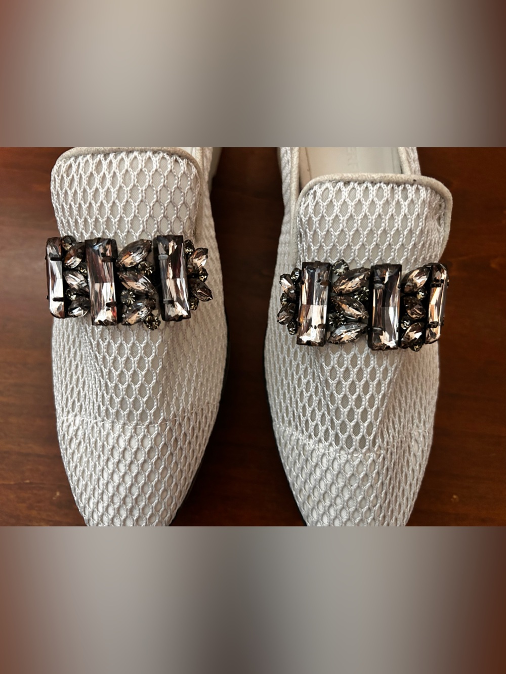 Karl Lagerfeld white Paris Bri Platform slip on Loafers 7.5 - Picture 3 of 14